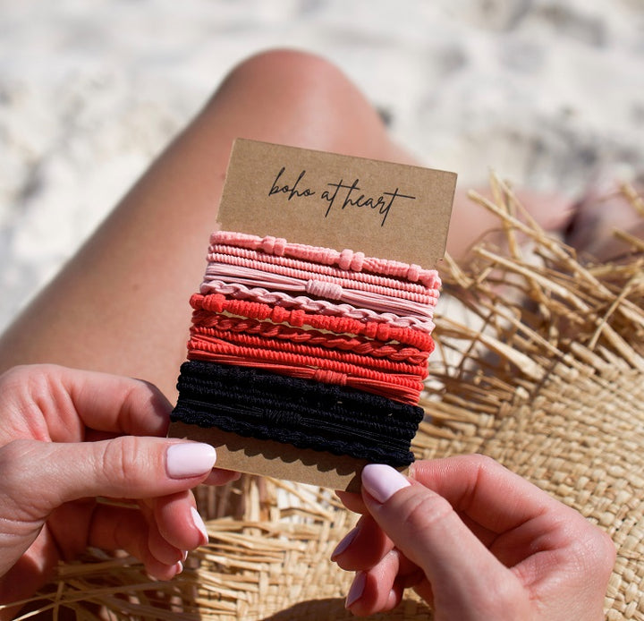 Boho-Haargummis im Armband-Style