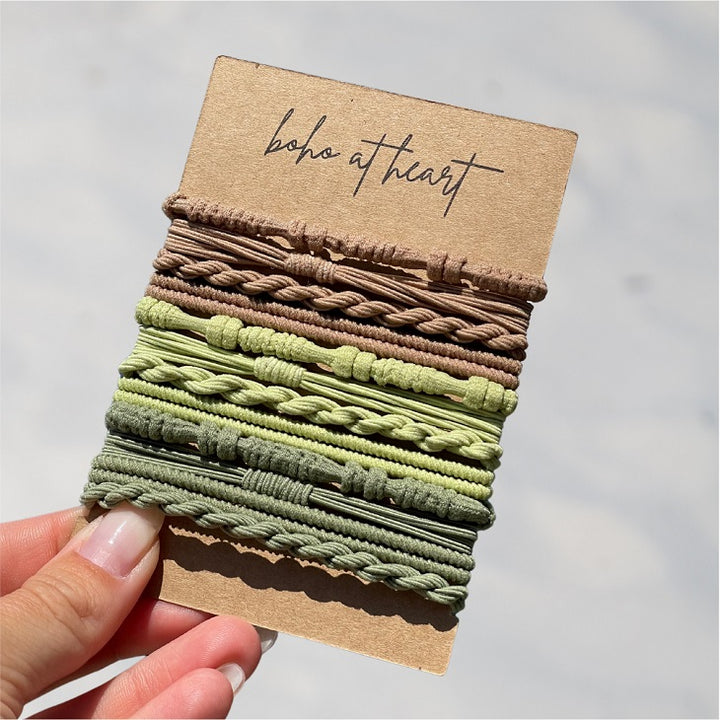 Boho-Haargummis im Armband-Style