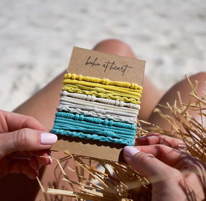 Boho-Haargummis im Armband-Style