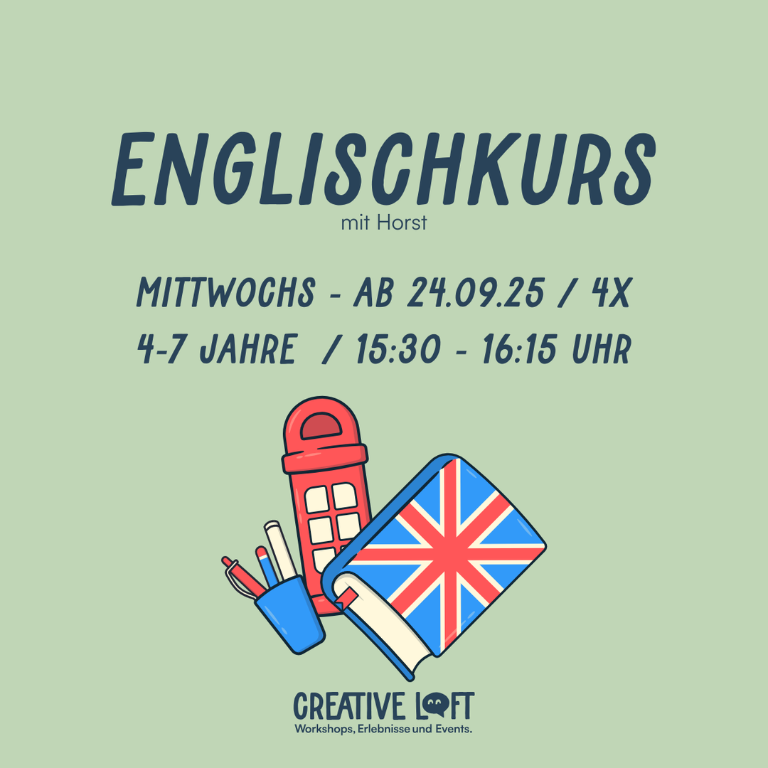 Englischkurs für Kids // ab 24.09.25 // 4x Mittwochs