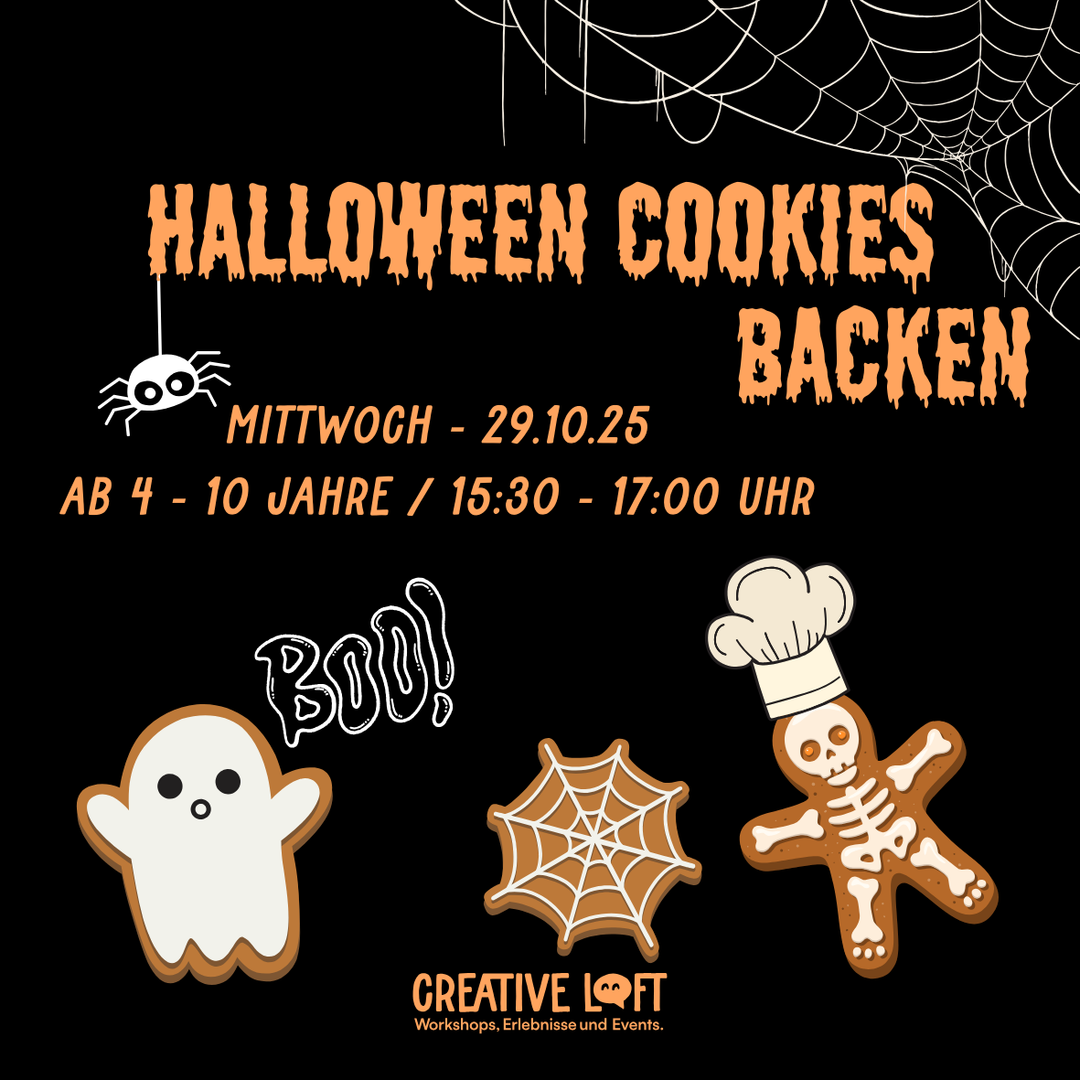 Halloween Cookies Backkurs // 29.10.25 // 15:30 - 17 Uhr