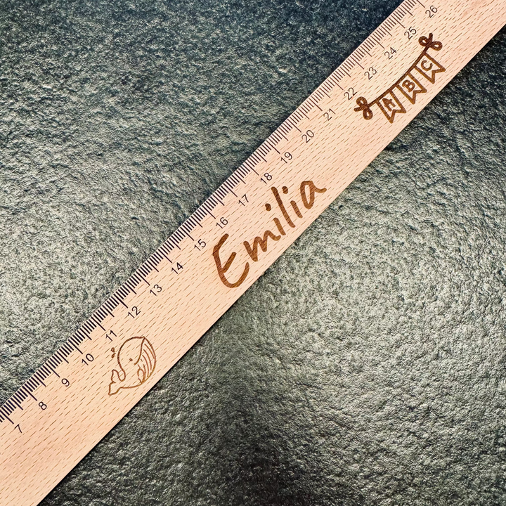 Holz Lineal personalisiert / Versandkostenfrei!!!