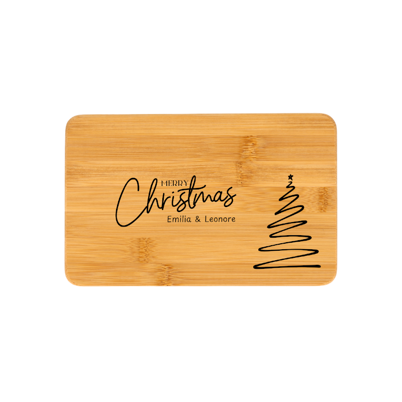 Weihnachtliches Holzbrett - personalisierbar
