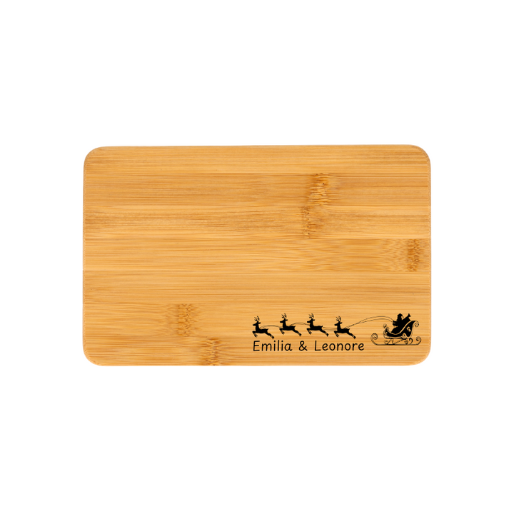 Weihnachtliches Holzbrett - personalisierbar