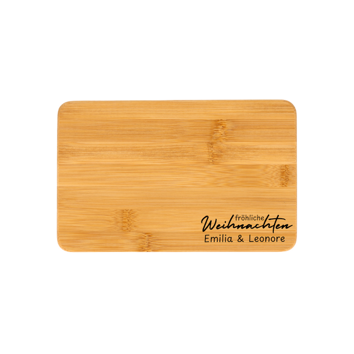 Weihnachtliches Holzbrett - personalisierbar