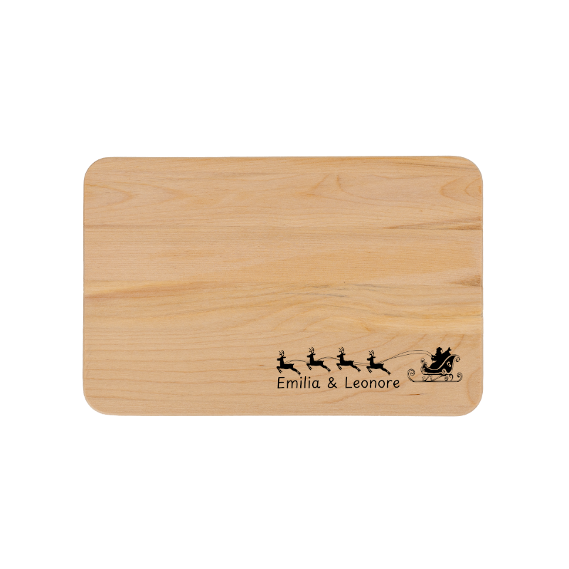 Weihnachtliches Holzbrett - personalisierbar