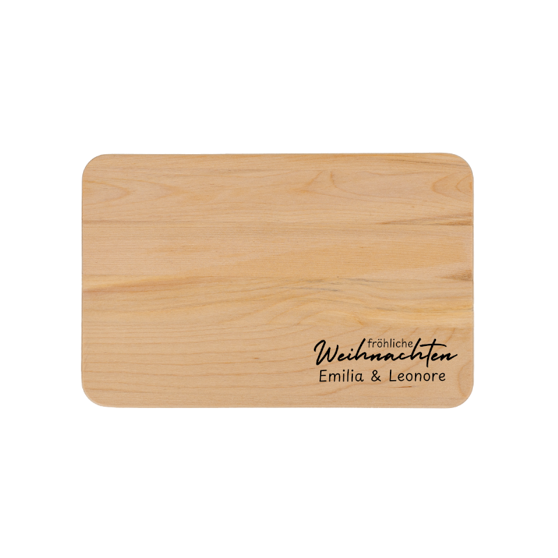 Weihnachtliches Holzbrett - personalisierbar