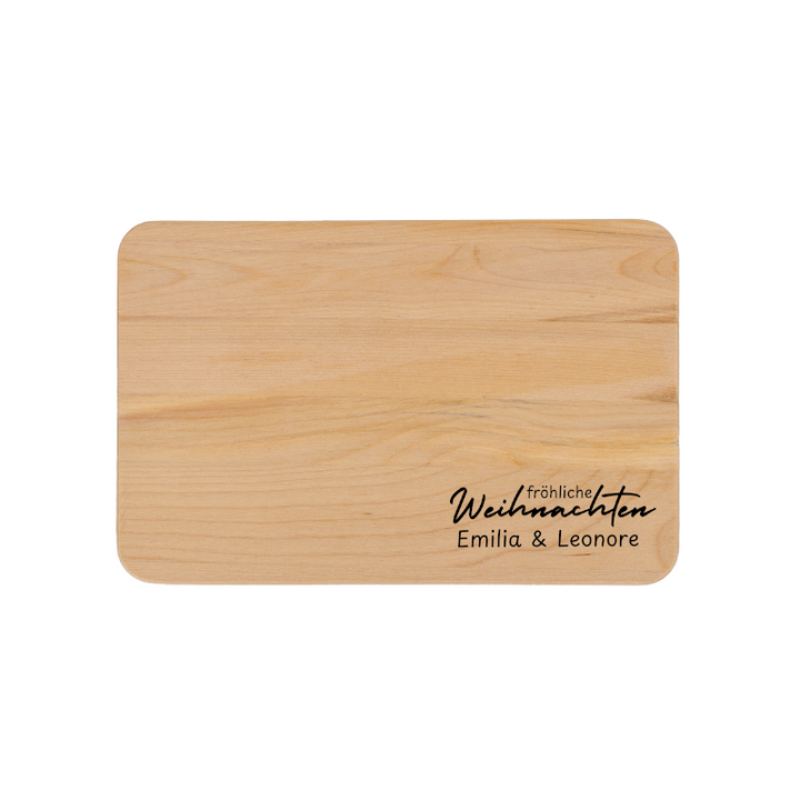 Weihnachtliches Holzbrett - personalisierbar