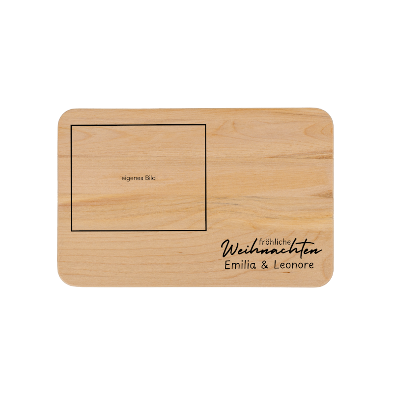 Weihnachtliches Holzbrett - personalisierbar
