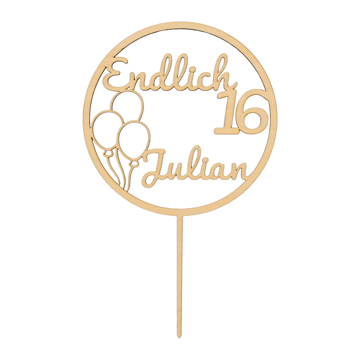 Cake-Topper aus Holz - personalisiert