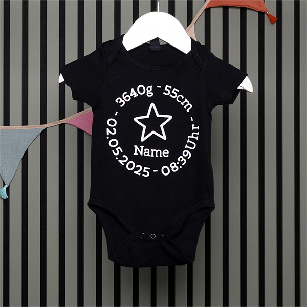 Baby Bodysuit - Stern - in 4 Farben