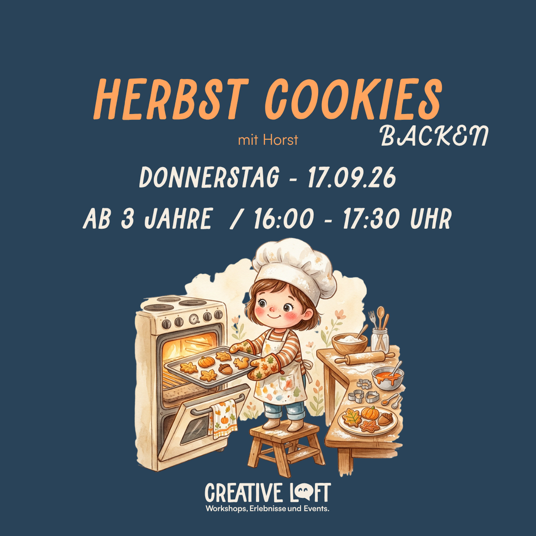 Herbst Cookies backen – Kreativer Backspaß für Kinder // 17.09.26 // 16 - 17:30 Uhr