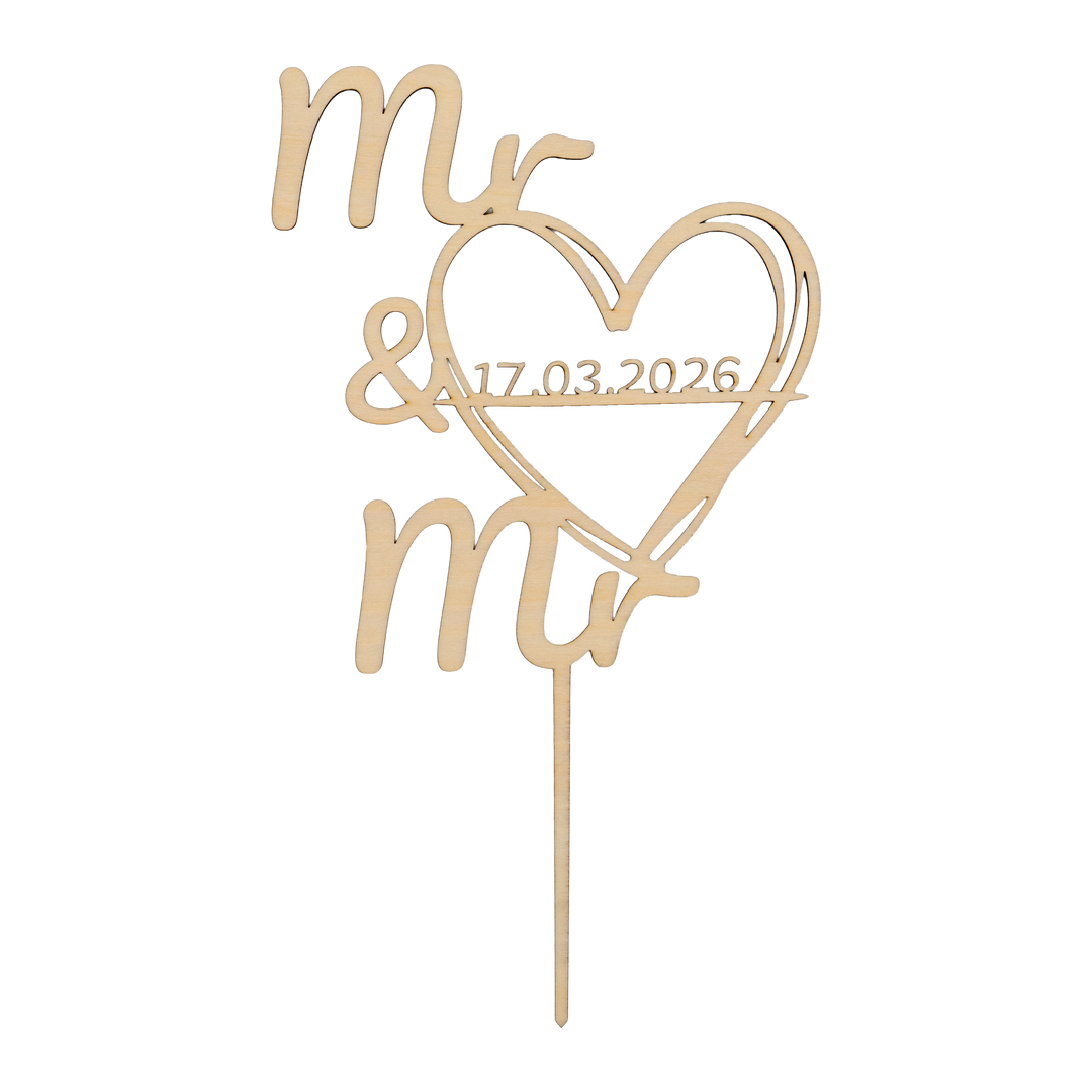 Cake-Topper aus Holz - personalisiert