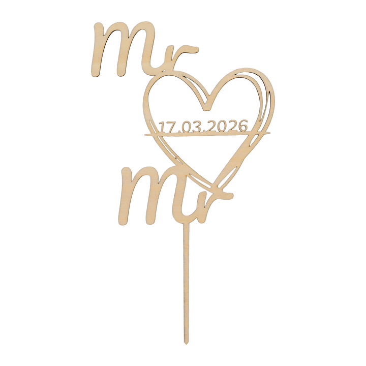 Cake-Topper aus Holz - personalisiert