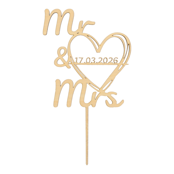 Cake-Topper aus Holz - personalisiert