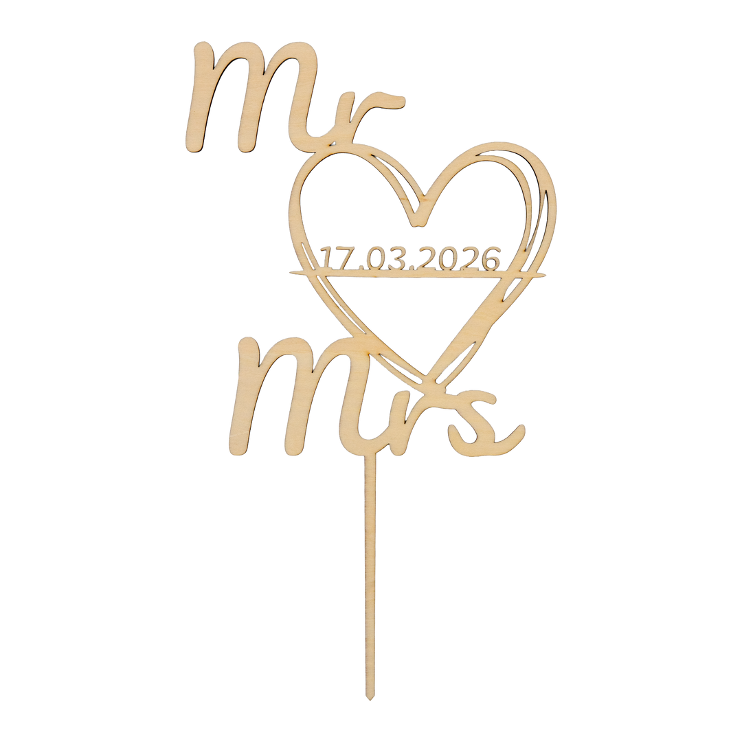 Cake-Topper aus Holz - personalisiert
