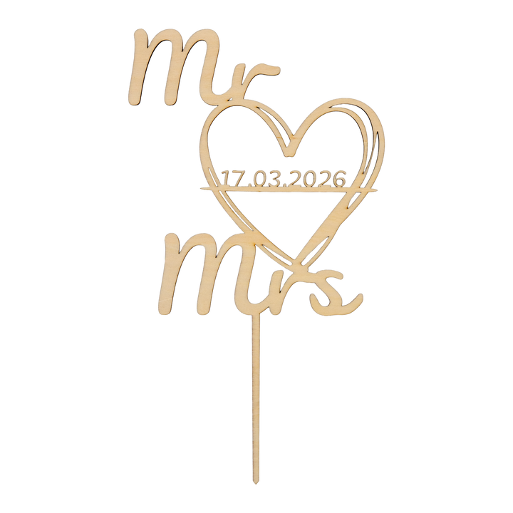 Cake-Topper aus Holz - personalisiert