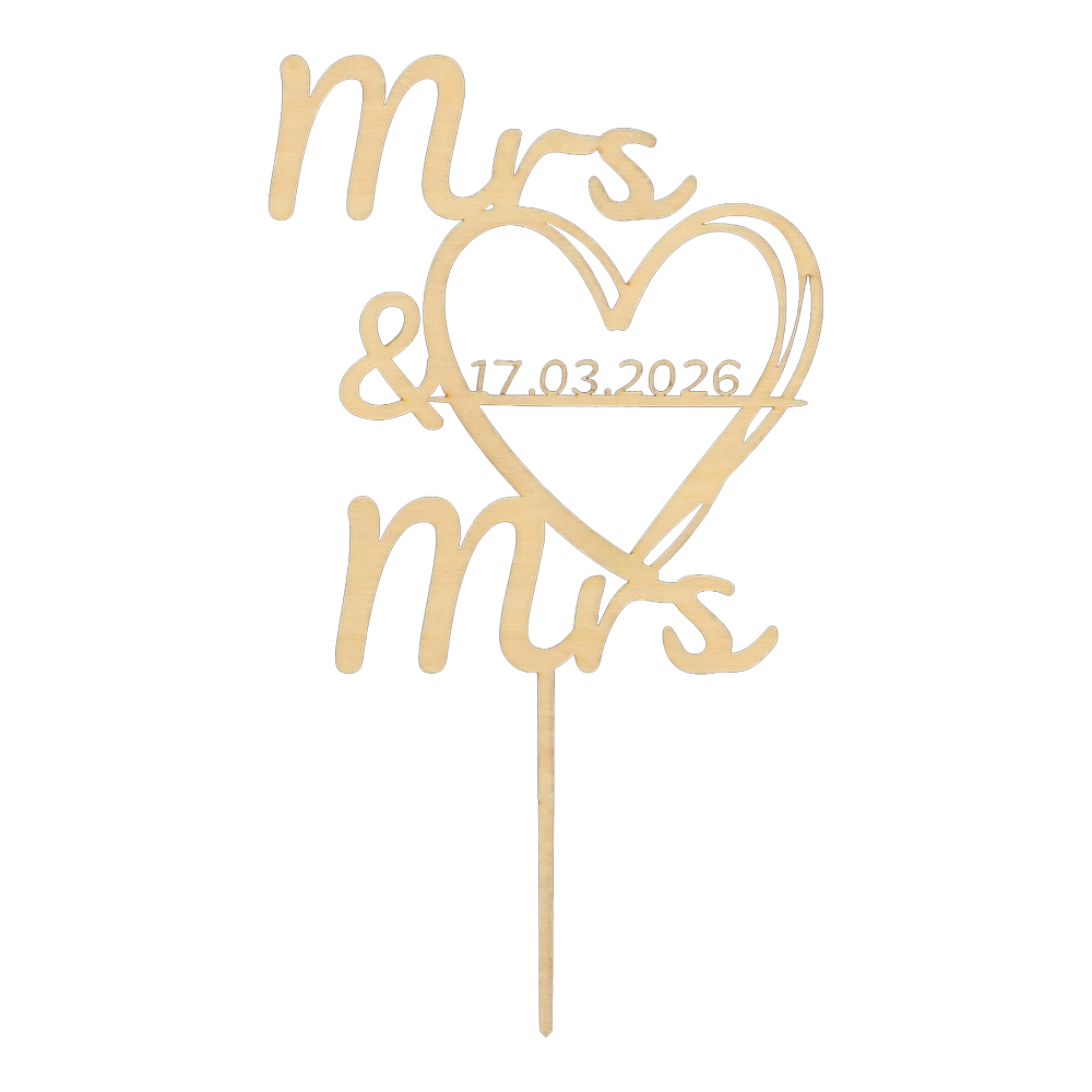 Cake-Topper aus Holz - personalisiert