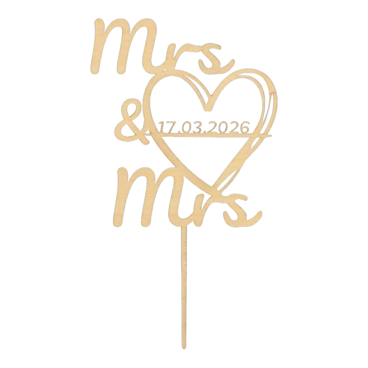 Cake-Topper aus Holz - personalisiert