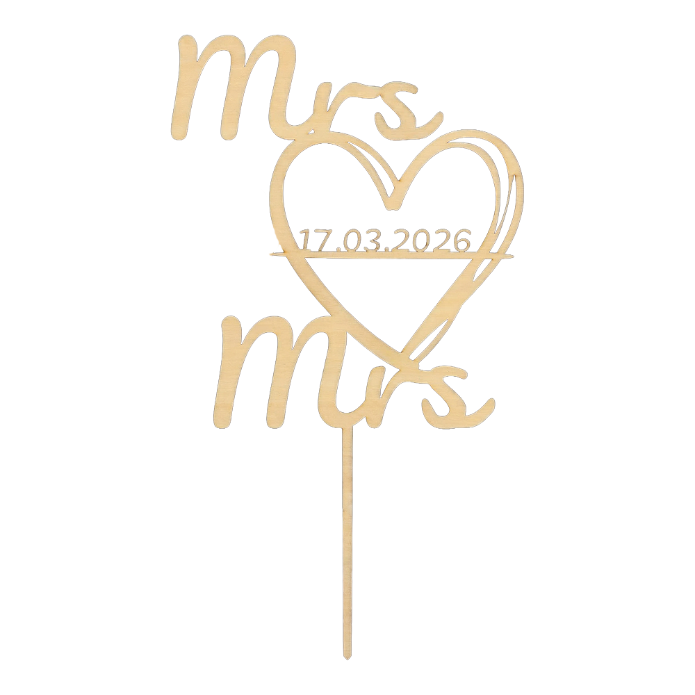 Cake-Topper aus Holz - personalisiert