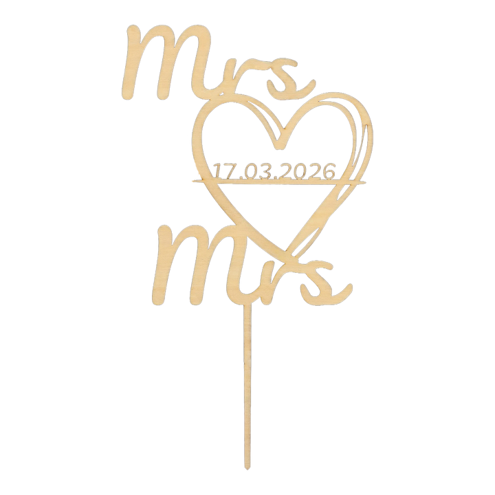 Cake-Topper aus Holz - personalisiert