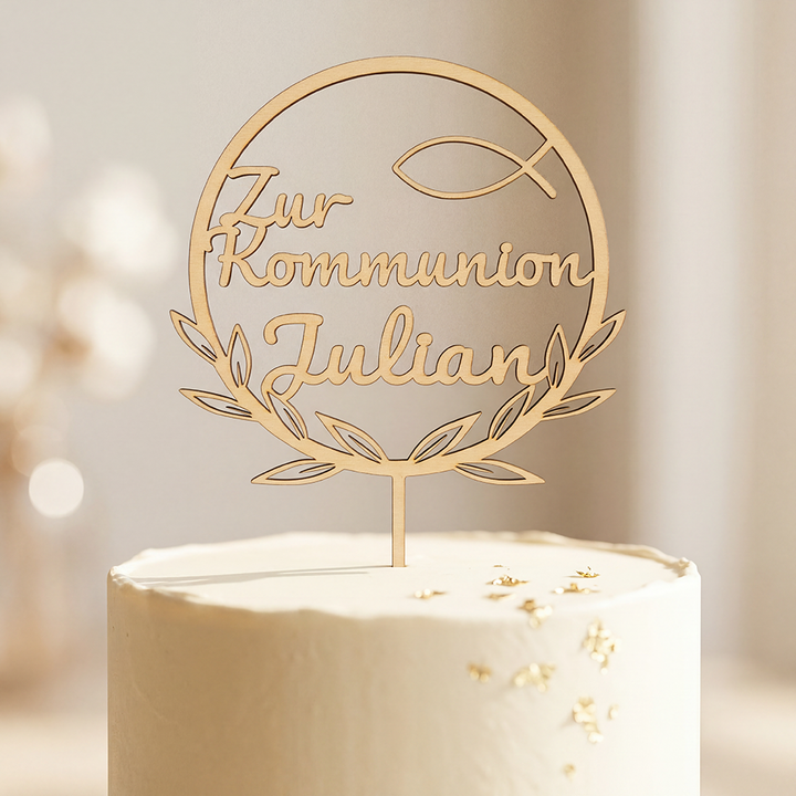 Cake-Topper aus Holz - personalisiert