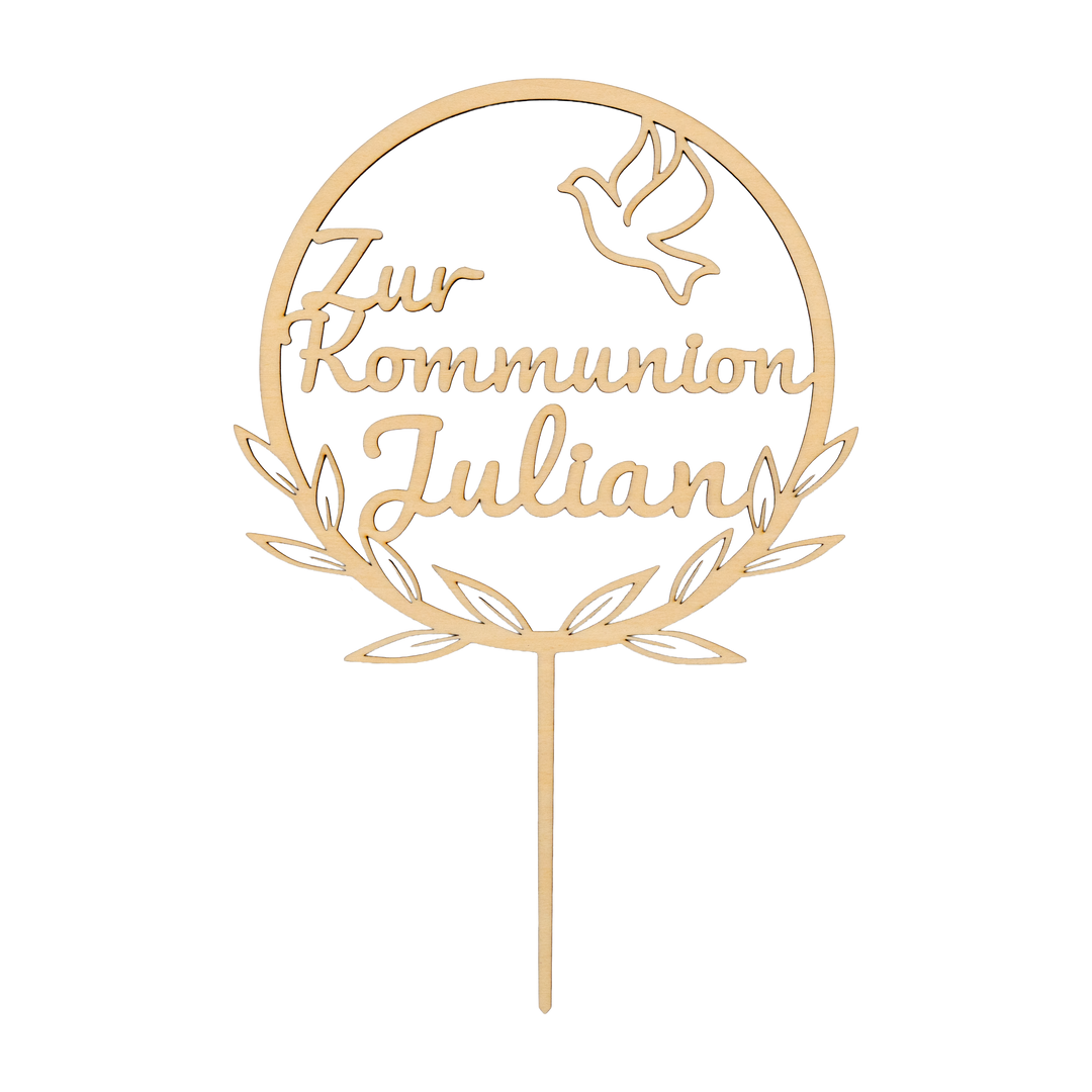 Cake-Topper aus Holz - personalisiert