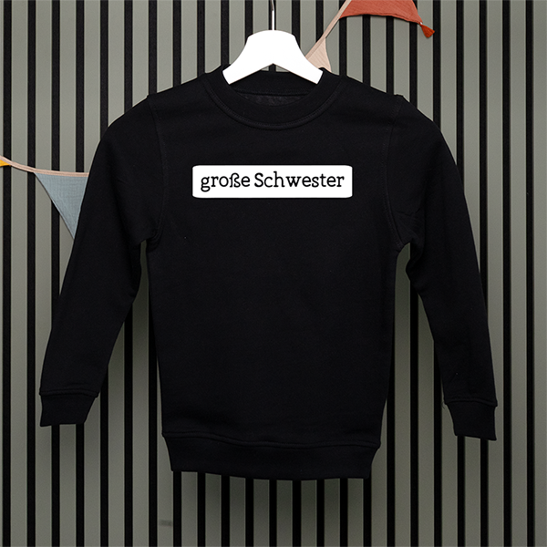 Kids Sweatshirt - Große Schwester - Serif - in 5 Farben