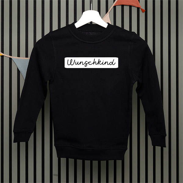 Kids Sweatshirt - Wunschkind - Handschrift - in 5 Farben
