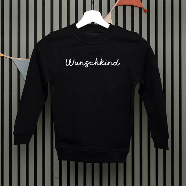 Kids Sweatshirt - Wunschkind - Handschrift - in 5 Farben