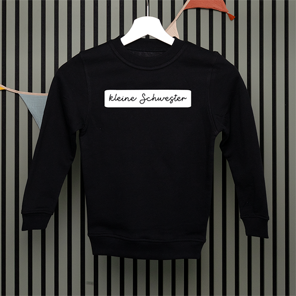 Kids Sweatshirt - kleine Schwester - Handschrift - in 5 Farben