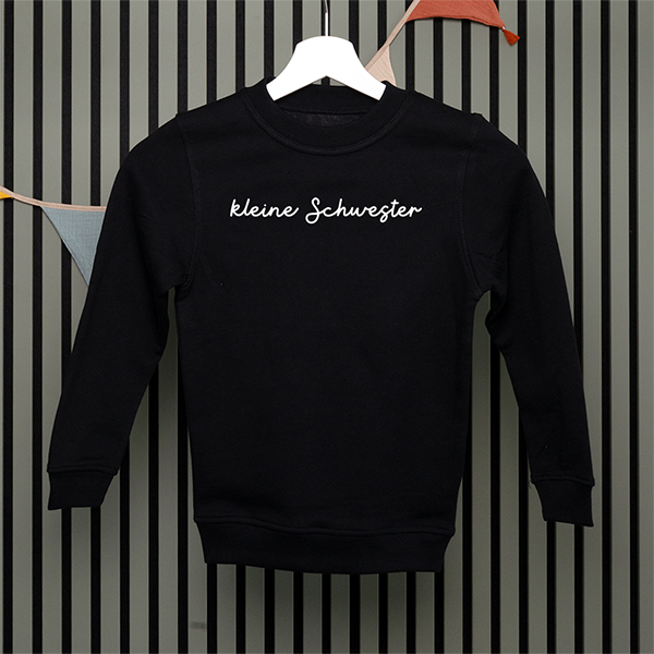 Kids Sweatshirt - kleine Schwester - Handschrift - in 5 Farben
