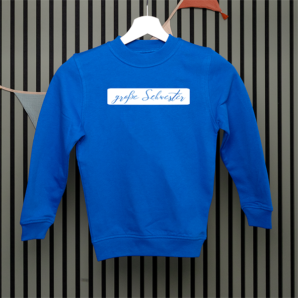 Kids Sweatshirt - Große Schwester - Handschrift - in 5 Farben