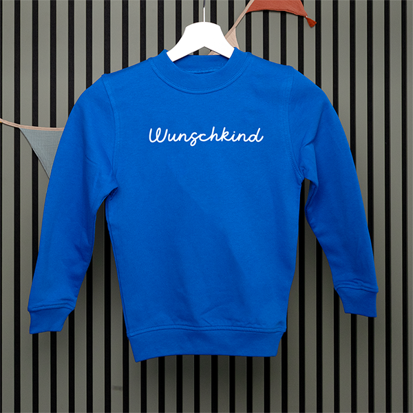 Kids Sweatshirt - Wunschkind - Handschrift - in 5 Farben