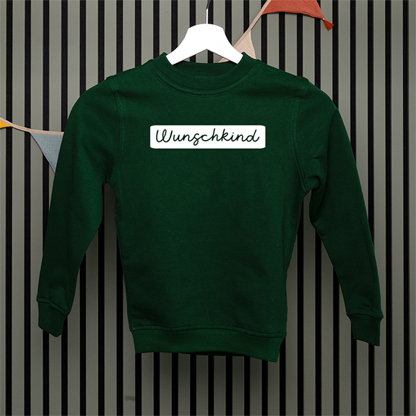 Kids Sweatshirt - Wunschkind - Handschrift - in 5 Farben
