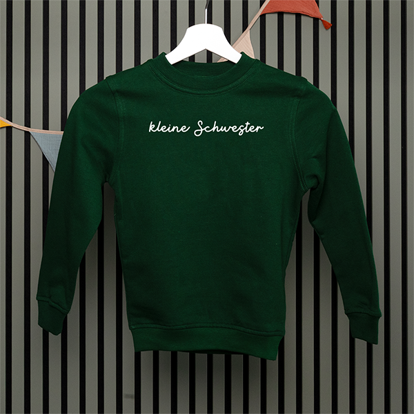 Kids Sweatshirt - kleine Schwester - Handschrift - in 5 Farben