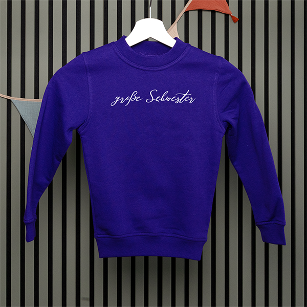Kids Sweatshirt - Große Schwester - Handschrift - in 5 Farben