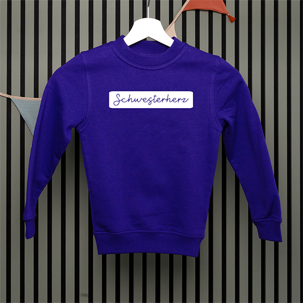 Kids Sweatshirt - Schwesterherz - Handschrift - in 5 Farben