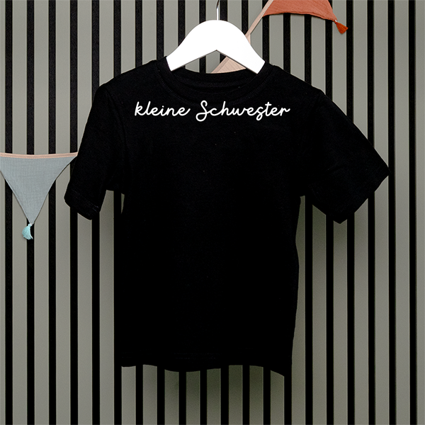 Kids T-Shirt - kleine Schwester - Handschrift - in 5 Farben