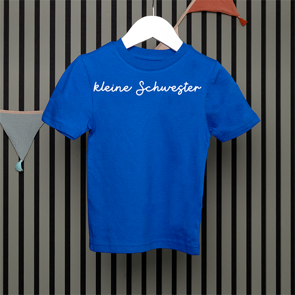 Kids T-Shirt - kleine Schwester - Handschrift - in 5 Farben