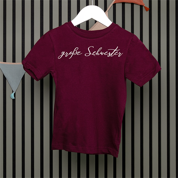 Kids T-Shirt - Große Schwester - Handschrift - in 5 Farben