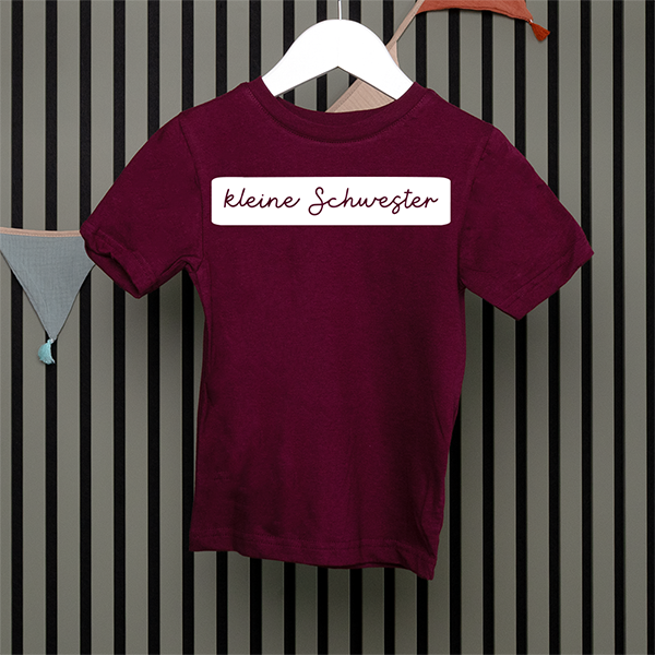 Kids T-Shirt - kleine Schwester - Handschrift - in 5 Farben