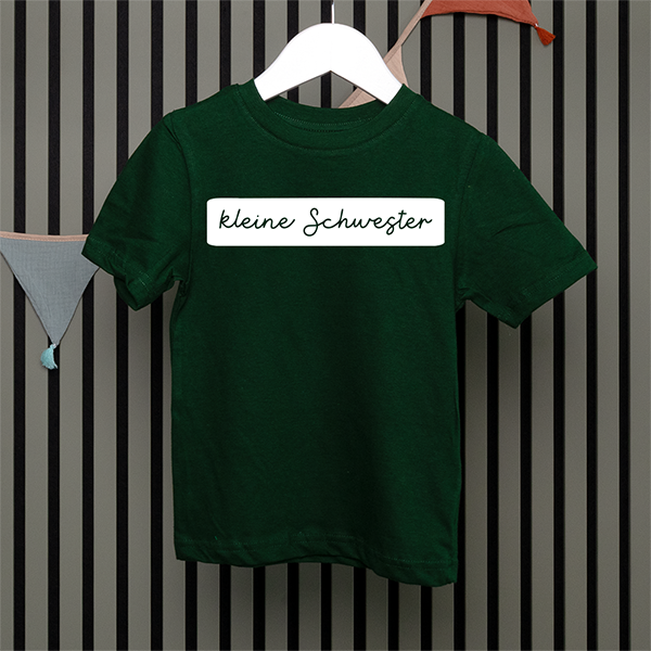 Kids T-Shirt - kleine Schwester - Handschrift - in 5 Farben