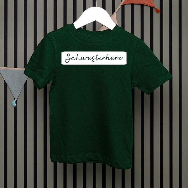 Kids T-Shirt - Schwesterherz - Handschrift - in 5 Farben