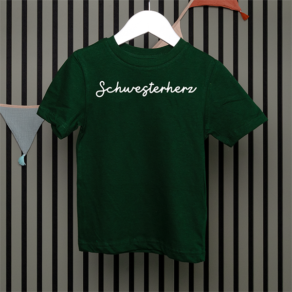 Kids T-Shirt - Schwesterherz - Handschrift - in 5 Farben