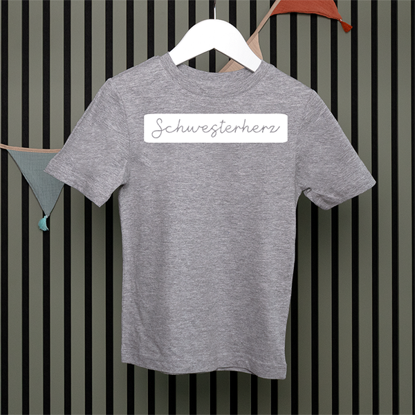Kids T-Shirt - Schwesterherz - Handschrift - in 5 Farben