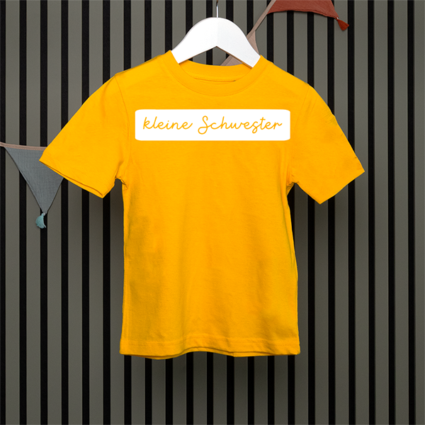 Kids T-Shirt - kleine Schwester - Handschrift - in 5 Farben