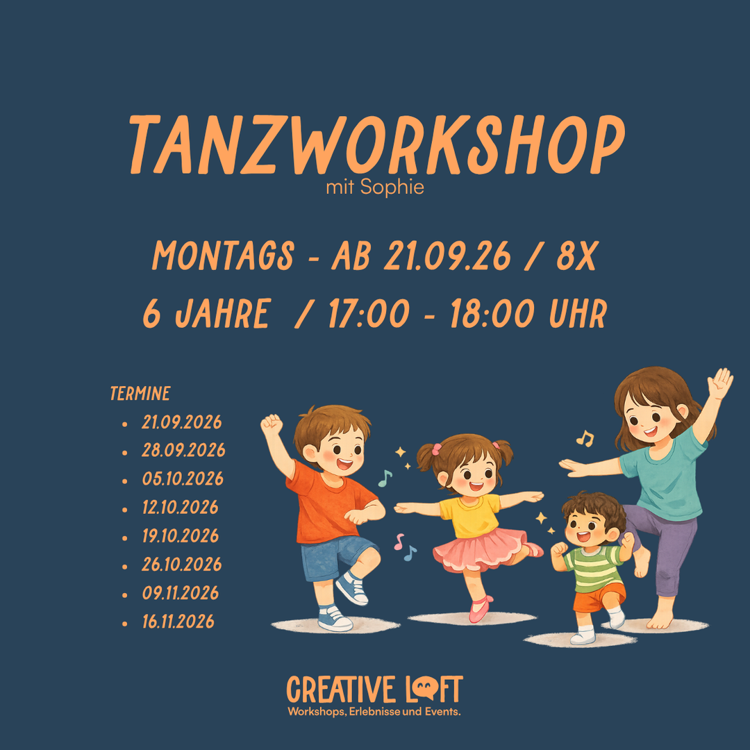 Tanzworkshop für KIDS ab 6 Jahre // ab 21.09.2026 / 17 - 18 Uhr